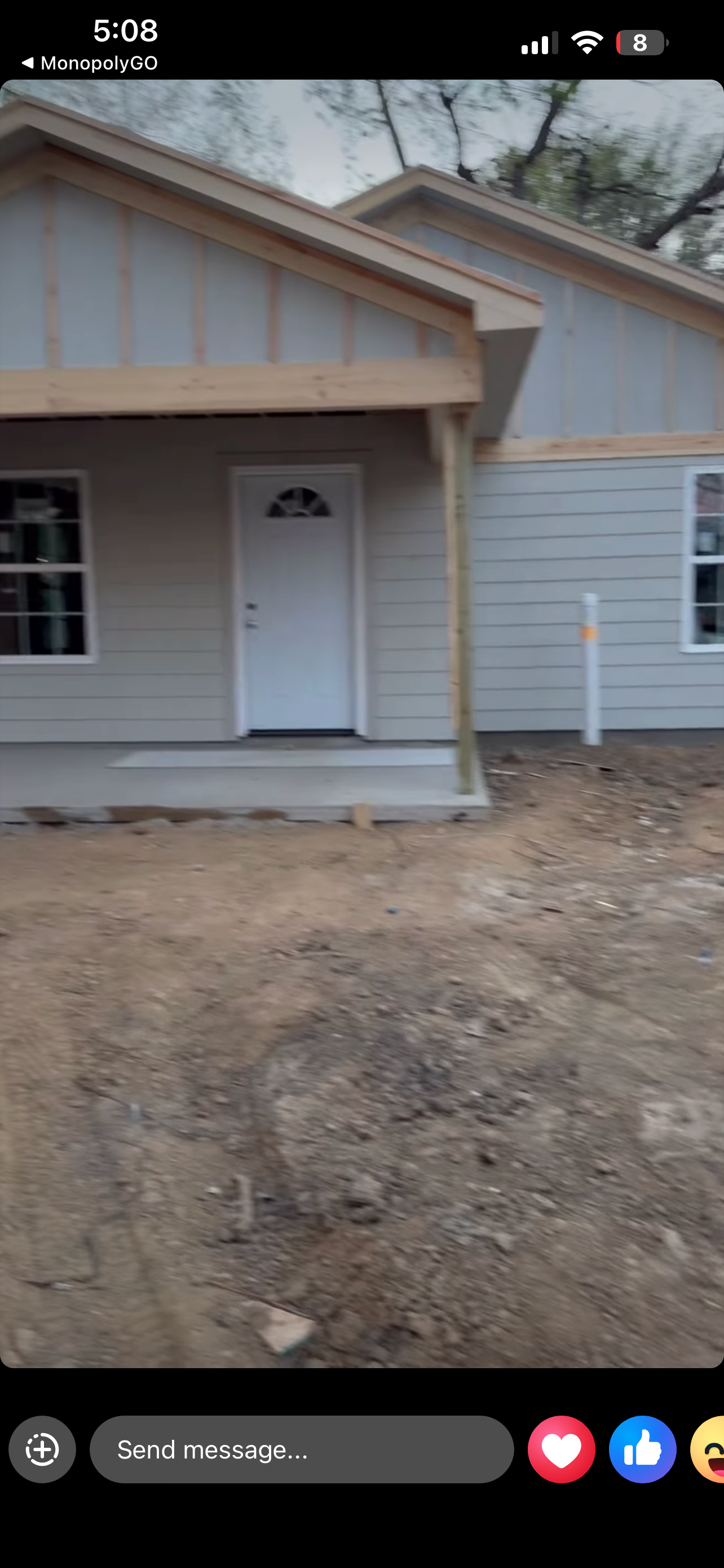 Angle shot — porch corner detail and window placement